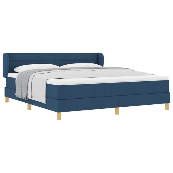 vidaXL Boxspringbed met matras met hoofdeinde Blauw 180 x 200 cm Stof