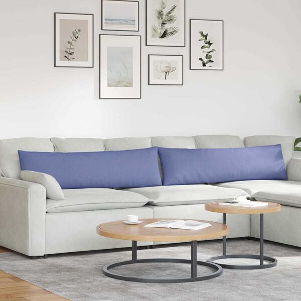 vidaXL Sofa Kussens 2 stuks Blauw 145 x 40 cm Stof