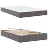 vidaXL Bedframe met matras Grijs 120 x 190 cm Kunstleer