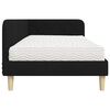 vidaXL Hoekbedframe met matras met hoofdeinde Zwart 90 x 200 cm Stof