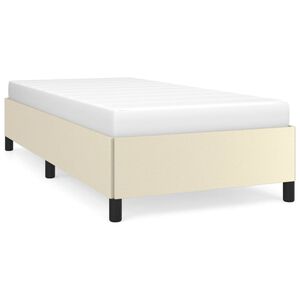 vidaXL Bedframe kunstleer cr&egrave;mekleurig 90x190 cm