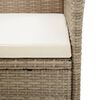vidaXL Tuinstoelen 2 st met kussens poly rattan beige