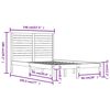 vidaXL Bedframe massief hout 140x190 cm