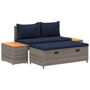 vidaXL Buiten bankenset 4 -Seater 4 st 55 x 30 x 39 cm Rechthoekig