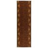 vidaXL Tapijtloper FLORNES Geweven Bruin Zigzag 67 x 150 cm PP 7 mm