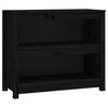 vidaXL Boekenkast 80x35x68 cm massief grenenhout zwart