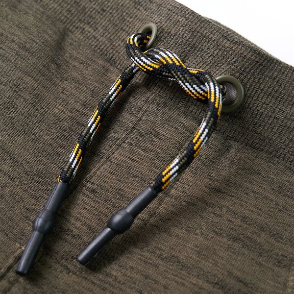 Kinderjoggingbroek 140 gemêleerd donker kaki