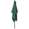 vidaXL Parasol met LED's en stalen paal 2x3 m groen