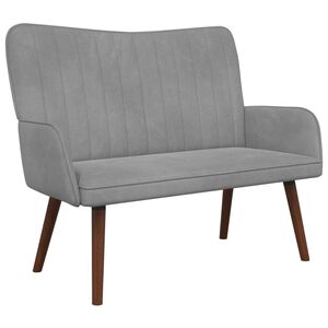 vidaXL 2-Zits Sofa Lichtgrijs 115 x 61 x 87 cm fluweel