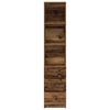 vidaXL Hoge kast 37,5x35x180 cm bewerkt hout oud houtkleurig