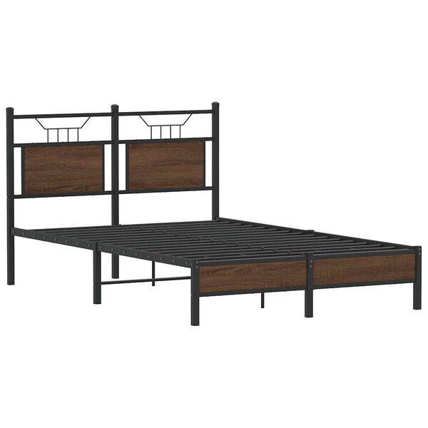 vidaXL Bedframe zonder matras bewerkt hout bruin eikenkleur 120x190 cm
