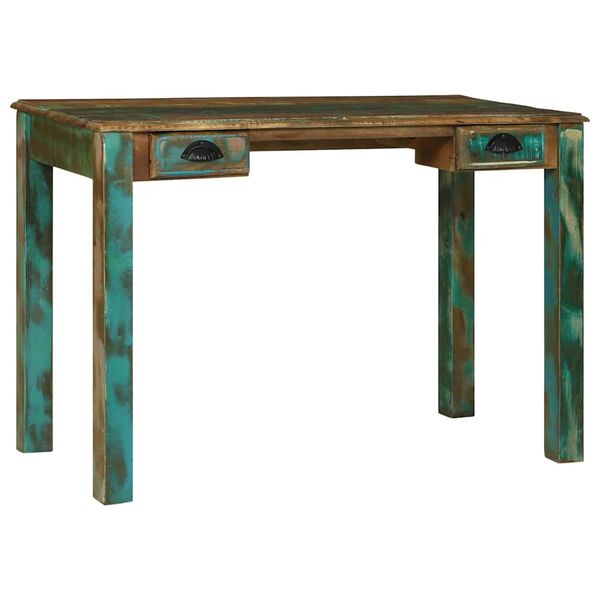 vidaXL Bureau Bruin 112 x 55 x 76 cm Massief gerecycled hout