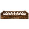 vidaXL Bedframe met lades bewerkt hout gerookt eikenkleurig 200x200 cm