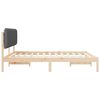 vidaXL Bedframe met Gevoerd Hoofdgedeelte Donkergrijs 200 x 200 cm