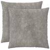 vidaXL Kussen met kussen HEERLEN 2 st Lichtgrijs Microfiber Fleece