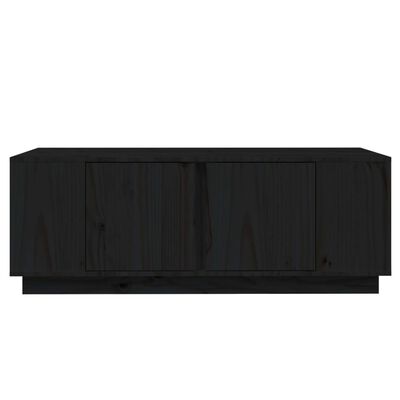 vidaXL Salontafel 110x50x40 cm massief grenenhout zwart