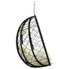 vidaXL Hangende ei-stoel Cr&egrave;mewit 91.5 x 60 x 110 cm poly rattan