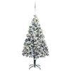 vidaXL Kunstkerstboom met 300 LED Wit 180 cm PVC en Staal en Kunststof