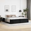 vidaXL Bedframe met matras met matras 2 pcs Zwart PVC