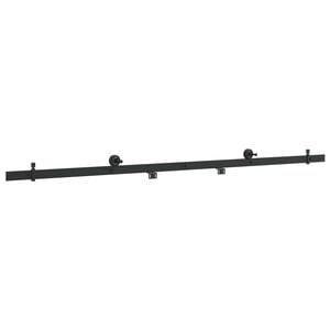 vidaXL Schuifdeurbeslagset 200 cm Staal Zwart