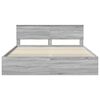 vidaXL Bedframe met hoofdeinde Grijs Sonoma 200 x 200 cm Bewerkt hout