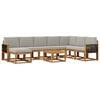 vidaXL Buiten bankenset 9 pcs Naturel en lichtgrijs Massief Acaciahout