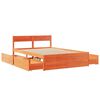 vidaXL Bedframe zonder matras massief grenenhout wasbruin 120x190 cm