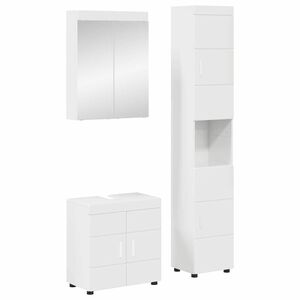 vidaXL Badkamermeubelset TULUM 3 pcs Hoogglans wit 60 x 34 x 63 cm