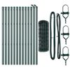vidaXL Hek met Paal Groen 0,4 x 25 m Staal en PVC