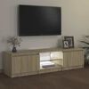 vidaXL Tv-meubel met LED-verlichting 140x40x36 cm sonoma eikenkleur