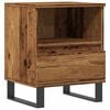 vidaXL Nachtkastje 40x35x50 cm bewerkt hout oud houtkleurig