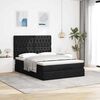 vidaXL Ottoman bed met matras 140x190cm stof zwart