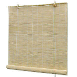 vidaXL Rolgordijn 140x220 cm bamboe naturel
