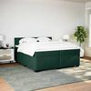 vidaXL Boxspring met matras fluweel donkergroen 200x200 cm