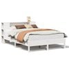 vidaXL Bed met boekenkast zonder matras grenenhout wit 160x200 cm