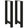 vidaXL Bartafelpoten 2 st 40x(90-91) cm staal zwart