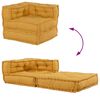 vidaXL Modulaire bankstel 70x70x54 stof geel