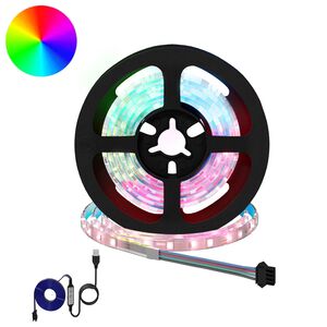 vidaXL LED-strip 2 st Zwart en transparant Koper en kunststof