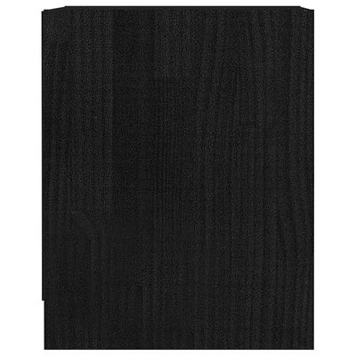 vidaXL Nachtkastjes 2 st 35,5x33,5x41,5 cm massief grenenhout zwart