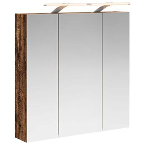 vidaXL Badkamer spiegelkast Oudhout 70 x 14,5 x 70 cm Bewerkt hout