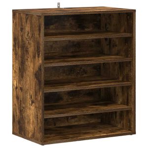 vidaXL Schoenenkast 60x35x70 cm bewerkt hout gerookt eikenkleurig