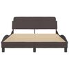 vidaXL Bedframe "Dover" stof donkerbruin 140x190 cm