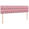 vidaXL Ottoman bed met matrassen 200x200cm fluweel roze
