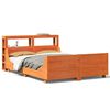 vidaXL Bedframe zonder matras massief grenenhout wasbruin 135x190 cm