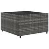 vidaXL 10-delige Loungeset met kussens poly rattan grijs