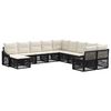 vidaXL Tuinbankenset 11 st Zwart poly rattan