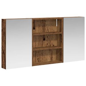 vidaXL Badkamerkastenset 3 pcs 100 x 10,5 x 50 cm Bewerkt hout