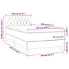 vidaXL Boxspring met matras en LED fluweel donkergroen 100x200 cm