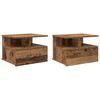 vidaXL Vliegend Nachtkastje 2 st Oudhout 40 x 31 x 28 cm Bewerkt hout