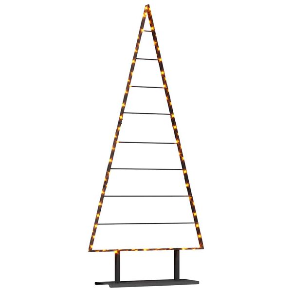 vidaXL Metalen kerstboom met standaard Zwart 180 cm Staal